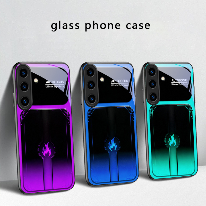Phone Cases Purple - Dazzling purple flames For Samsung Galaxy