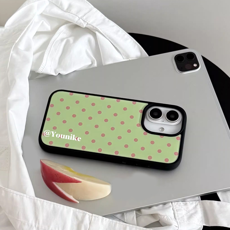 Phone Cases Purple - Ins Korean Retro Cartoon Green Background