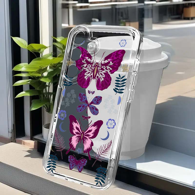 Phone Cases Purple - Purple Butterfly Graphic Phone Case For