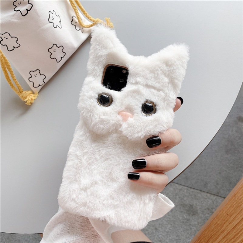 3D Cute Cartoon Cat Furry Plus - đánh giá và giá Phone Cases 13
