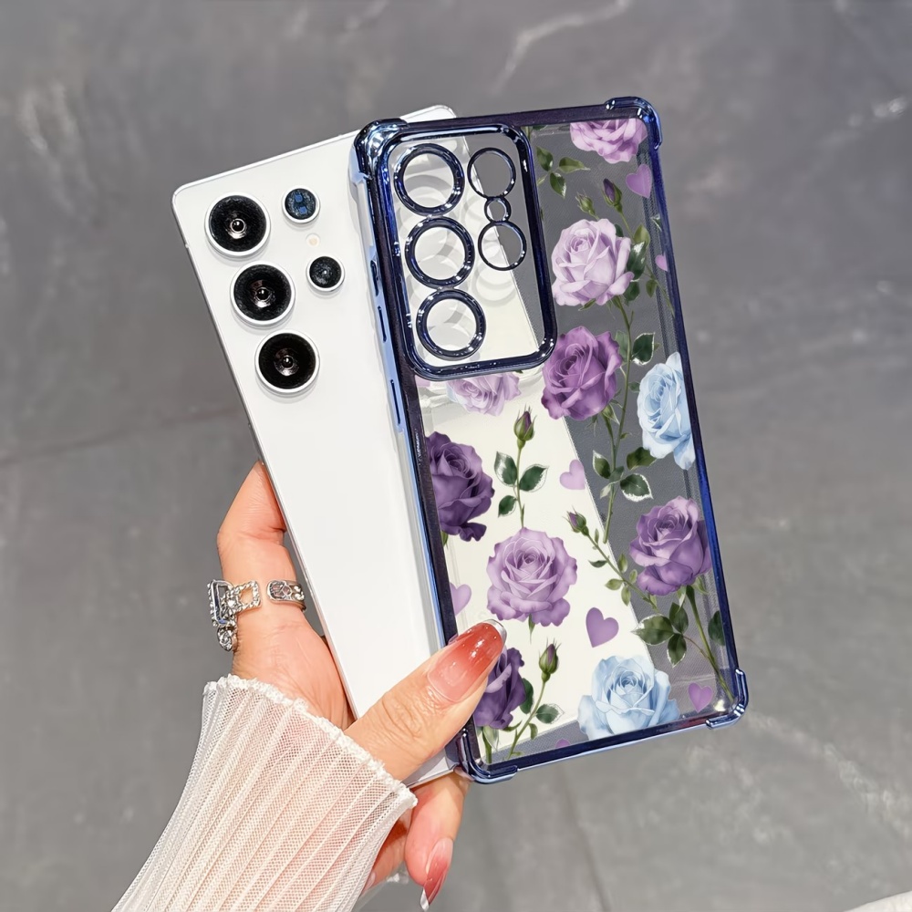 Electroplated Four-Corner Anti - đánh giá và giá Phone Cases Purple