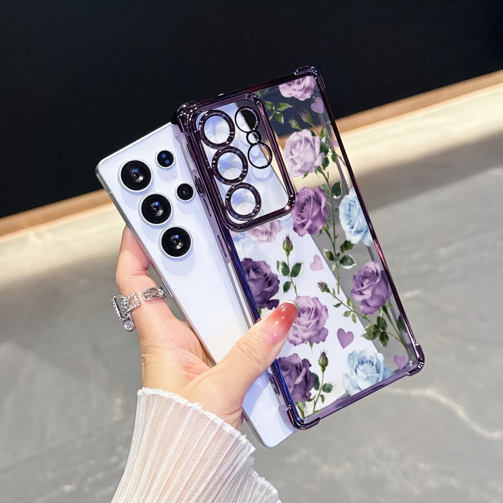 Electroplated Four-Corner Anti - đánh giá và giá Phone Cases Purple
