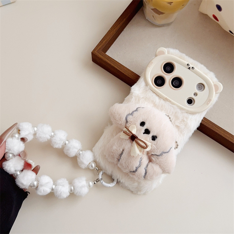 3D Cartoon Bowknot Puppy Warm  - đánh giá và giá Phone Cases 13
