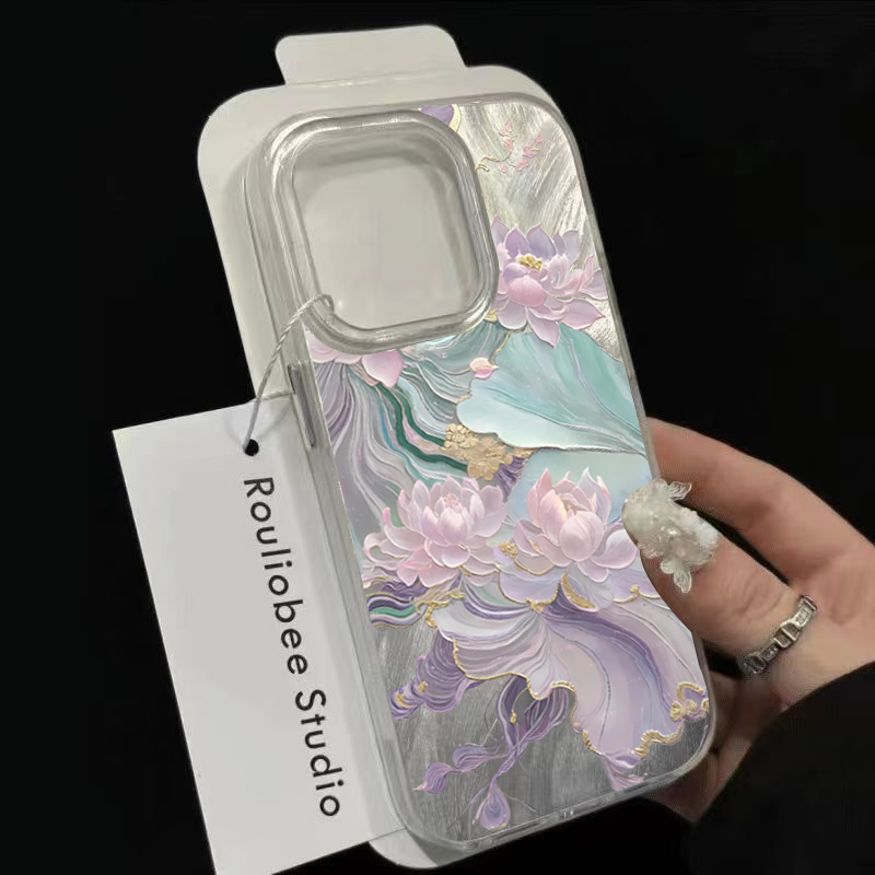 Dreamy Purple Lotus Print Aest - đánh giá và giá Phone Cases Purple
