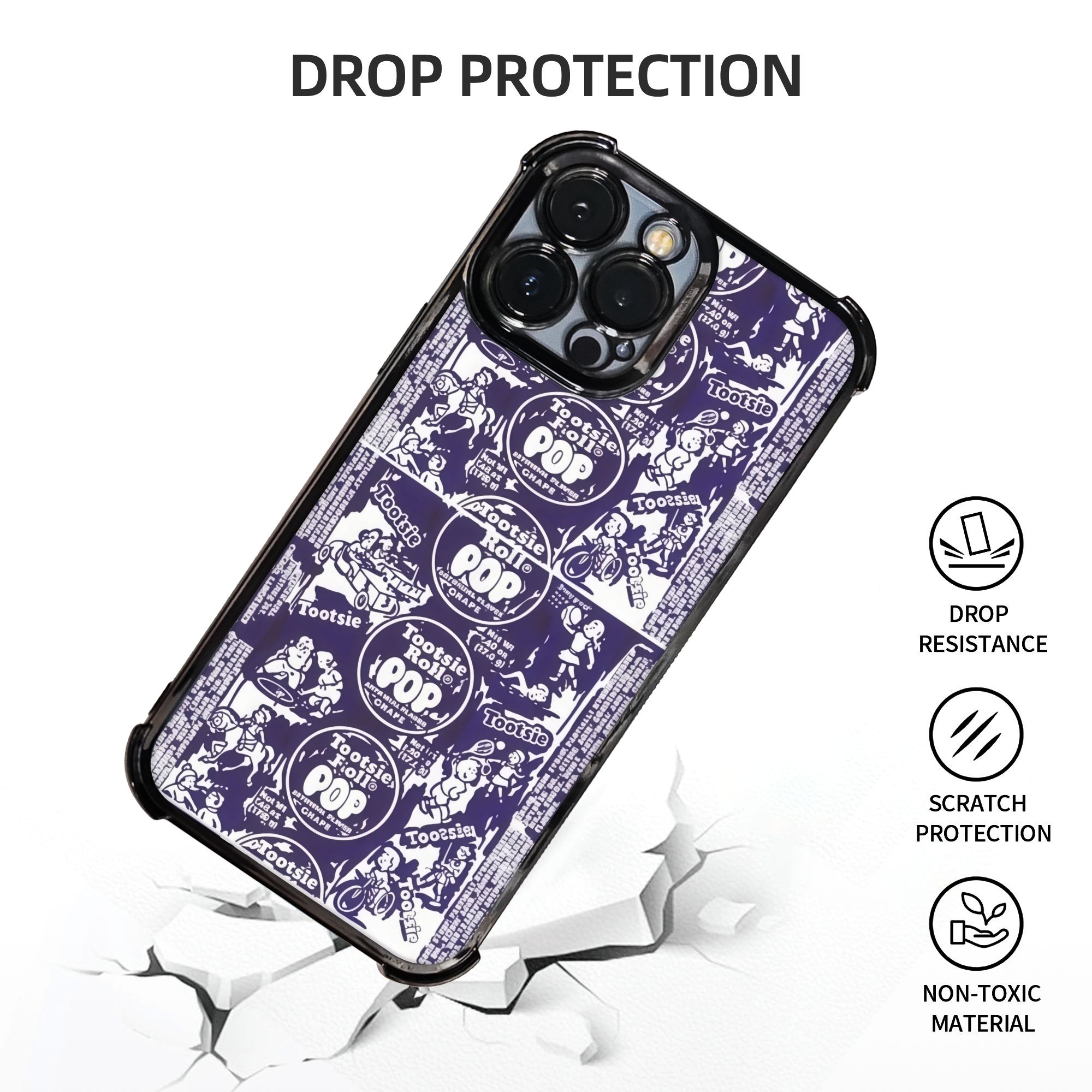 Retro Purple & White Phone Cas - đánh giá và giá Phone Cases Purple