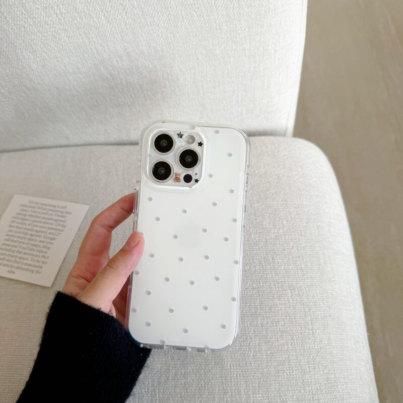 Korean White & Purple Polka Do - đánh giá và giá Phone Cases Purple