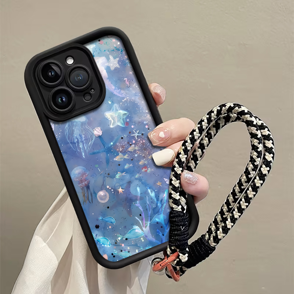 Blue Purple Jellyfish Strap Ro - đánh giá và giá Phone Cases Purple