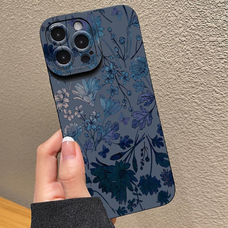 Gray Base Blue-Purple Floral P - đánh giá và giá Phone Cases Purple