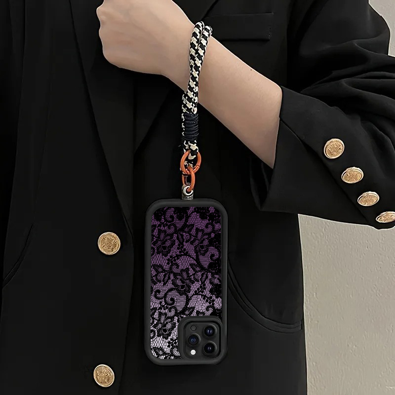 Black Purple Lace Hang Strap P - đánh giá và giá Phone Cases Purple