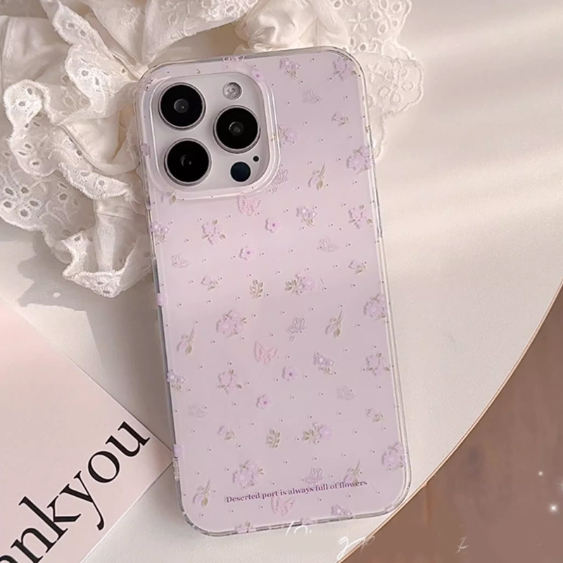Ins Korean Purple Floral Gentl - đánh giá và giá Phone Cases Purple