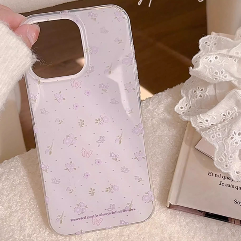 Ins Korean Purple Floral Gentl - đánh giá và giá Phone Cases Purple