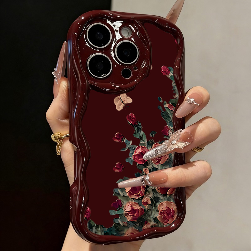 Retro Oil Painting Flower Patt - đánh giá và giá Phone Cases Drawing
